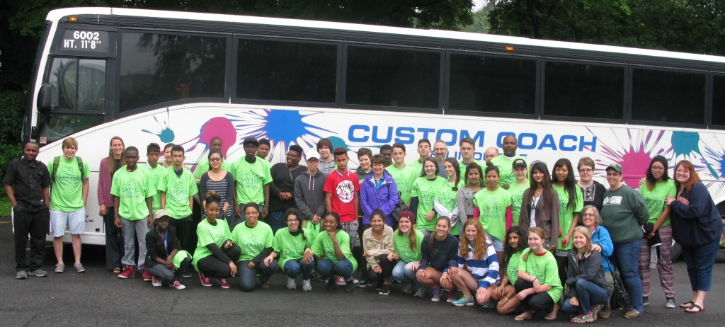 The Syracuse Seeds of Peace ready for departure to Camp in July, 2015.